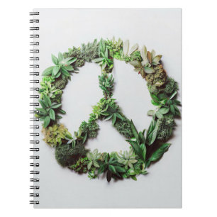 Caderno Espiral Paz verde