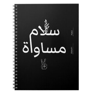 Caderno Espiral Peace and Equality saying Social Justice Warriors