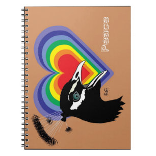 Caderno Espiral Peace computador portátil
