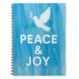 Caderno Espiral Peace & Joy Holiday