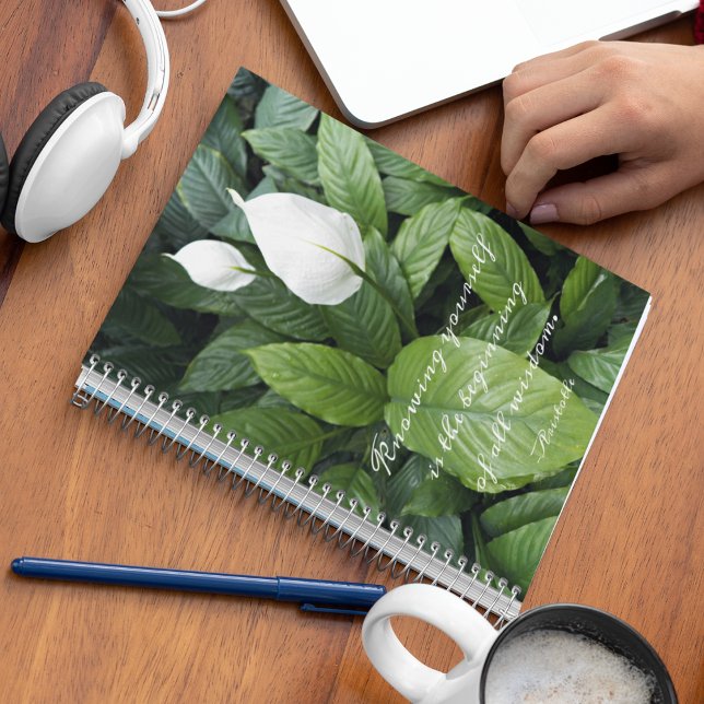 Caderno Espiral Peace Lily Aristóteles Filosófica Wisdom Quotee (In Situ)