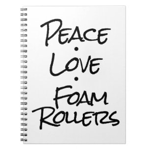Caderno Espiral Peace Love Foam Rollers