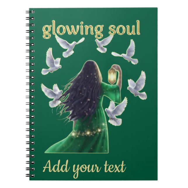 Caderno Espiral Peaceful Doves And Glowing Soul (Frente)