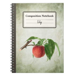 Caderno Espiral Peach delicioso em uma filial personalizada