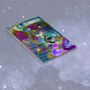 Caderno Espiral Peacock alterado