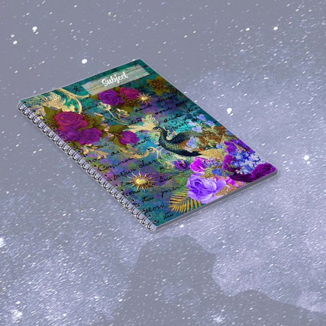 Caderno Espiral Peacock alterado (Criador carregado)