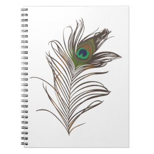 Caderno Espiral Peacock Feather