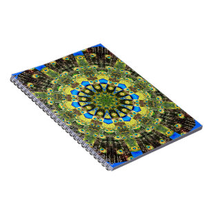 Caderno Espiral Peacock Feather Caleidoscópio 1