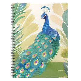 Caderno Espiral Peacock Princess | Aquarela Natureza Animal