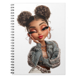 Caderno Espiral  Pearl Pout Glam Girl Spiral Photo Notebook
