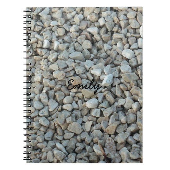 Caderno Espiral Pebbles on Beach Stone Photoics (Frente)