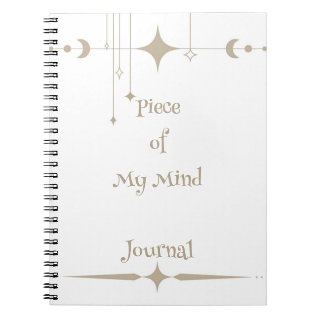 Caderno Espiral Peça de Minha Mente (Frente)