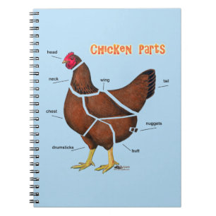 Caderno Espiral Peças de frango