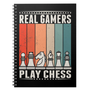Caderno Espiral Peças de Xadrez para jogos de Conselho Chess