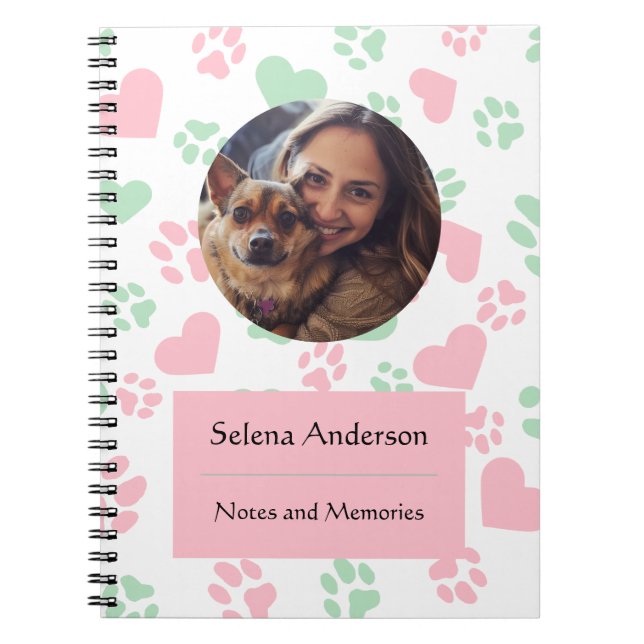 Caderno Espiral Peças e Corações: Notebook Personalizado (Frente)