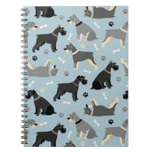 Caderno Espiral Peças e Ossos Schnauzer
