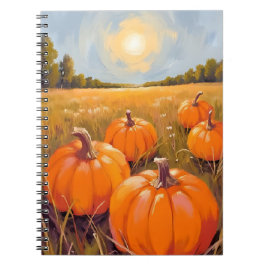 Caderno Espiral Pedaço de Abóbora de Halloween Outono