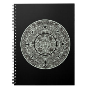 Caderno Espiral Pedra do Sol Asteca Mexicana Calendário Maia 1