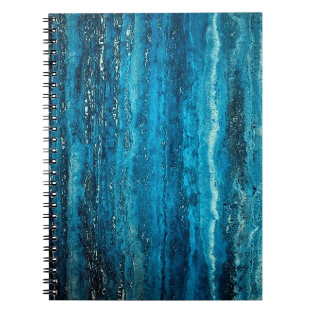 Caderno Espiral Pedra-mármore azul (Frente)