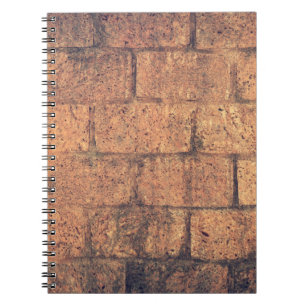 Caderno Espiral Pedras de parede de tijolos de arquitetura
