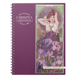 Caderno Espiral Pedras preciosas de Mucha Ametist Roxo 2