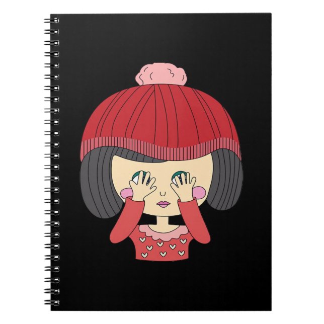 Caderno Espiral Peekaboo Girl Sloth Design (Frente)