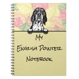 Caderno Espiral Peeking Cute English Pointer notebook