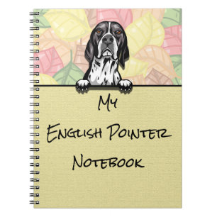 Caderno Espiral Peeking Cute English Pointer notebook
