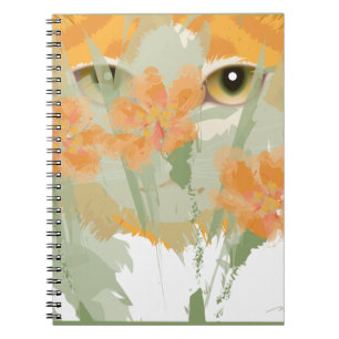 Caderno Espiral Peeper Laranja Cat Foliage