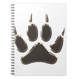 Caderno Espiral pegada do lobo