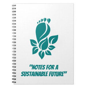 Caderno Espiral Pegada Ecológica de Folha Verde Amiga do Ambiente