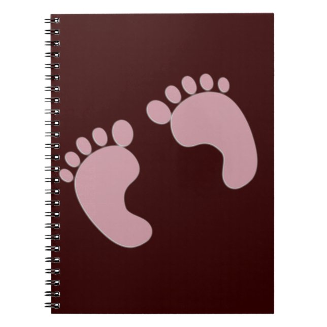 Caderno Espiral Pegadas de Bebê (Frente)