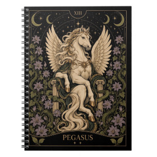Caderno Espiral Pegasus, Arte do Tarot Estrelado