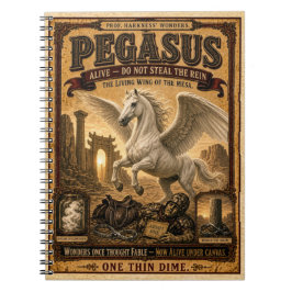 Caderno Espiral Pégasus, Monstro de Circo Vintage
