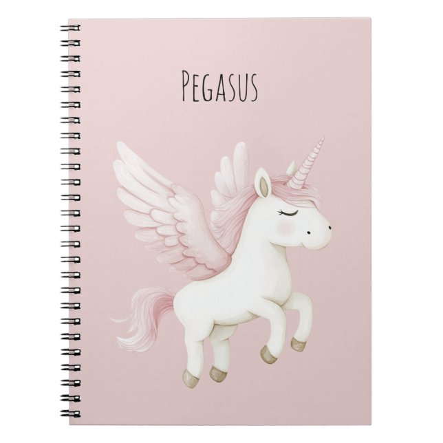 Caderno Espiral Pégasus Rosa (Frente)