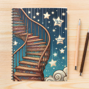 Caderno Espiral Pegue as Escadas O Elevador Está Quebrado - Trabal