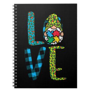 Caderno Espiral Pegue essa Xadrez-leopardo fofa Ama o Nórdico Gno