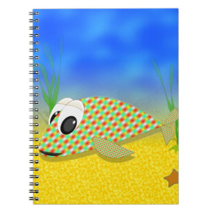 Caderno Espiral Peixe de desenho