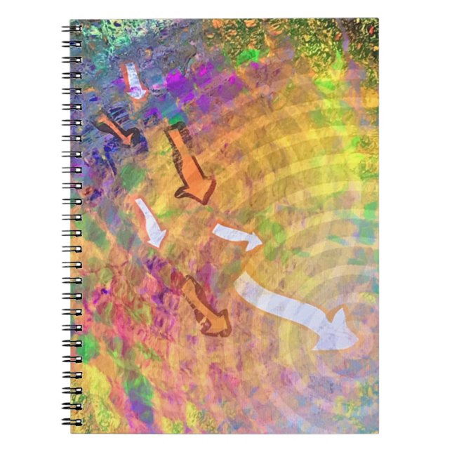 Caderno Espiral Peixe de seta para natação (Frente)