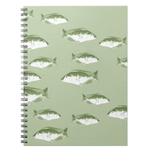 Caderno Espiral Peixe verde-azeitona