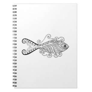Caderno Espiral Peixes estilizados