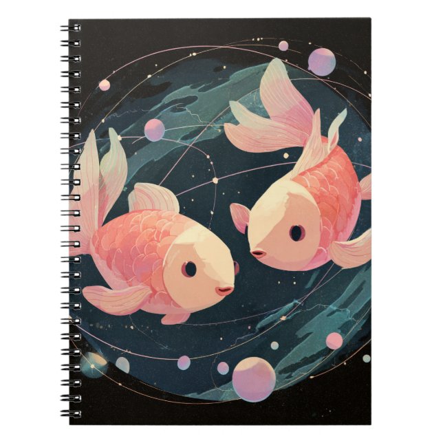Caderno Espiral Peixes Notebook Zodiac (Frente)