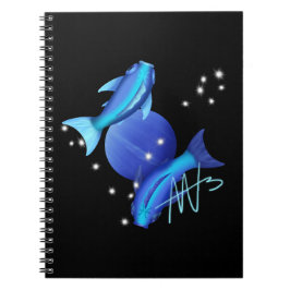 Caderno Espiral Peixes Starry Neptune Zodiac