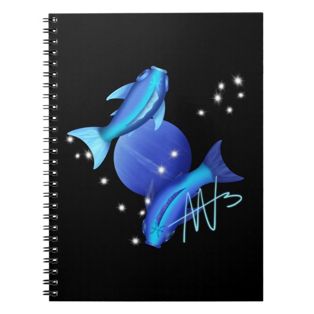 Caderno Espiral Peixes Starry Neptune Zodiac (Frente)