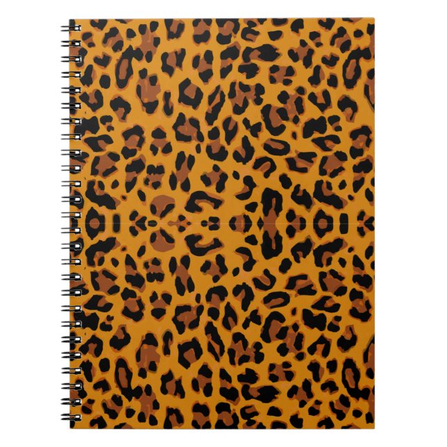 Caderno Espiral Pele-leopardo de padrão (Frente)