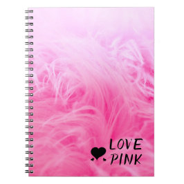 Caderno Espiral Peles finas de Felpudo Rosa Quente