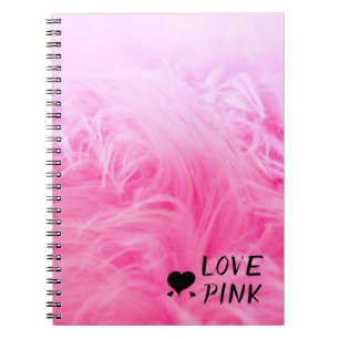 Caderno Espiral Peles finas de Felpudo Rosa Quente