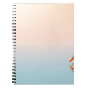 CADERNO ESPIRAL PELICAN BRANCO NO CORPO DA ÁGUA