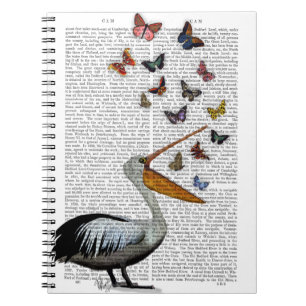 Caderno Espiral Pelican & Butterflies