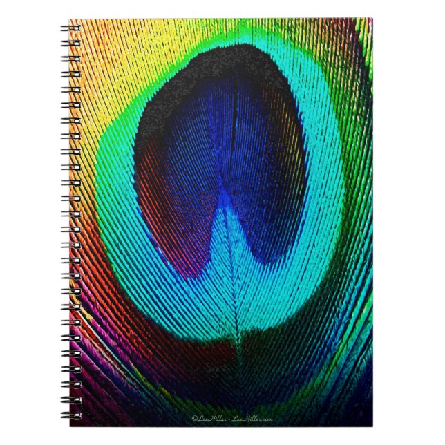 Caderno Espiral Pena de Peacock Vibrante (Frente)